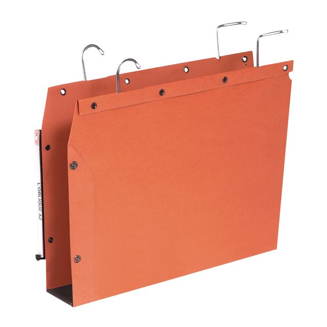 Elba - Archivador colgante TUB A4 con fondo en U 50 mm naranja | 25 piezas