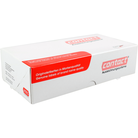 Contact - Étiquette | papier permanent 26x12mm | Blanc | 18 Rôle