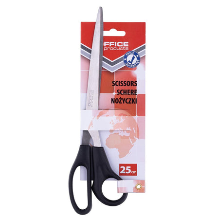 OFFICE products -   schaar, 25 cm, rechts en links, scherpe punt, zwart, blister van 1 stuk