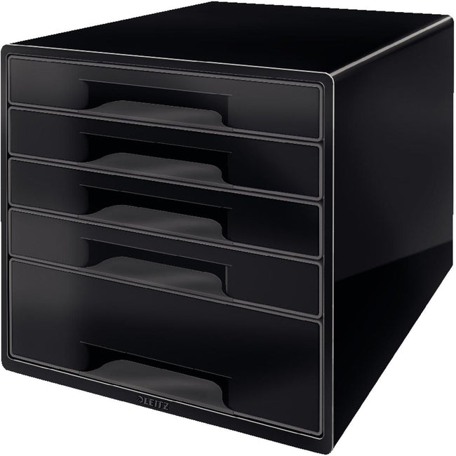 Leitz -  Dual Black ladenblok met 5 laden, zwart