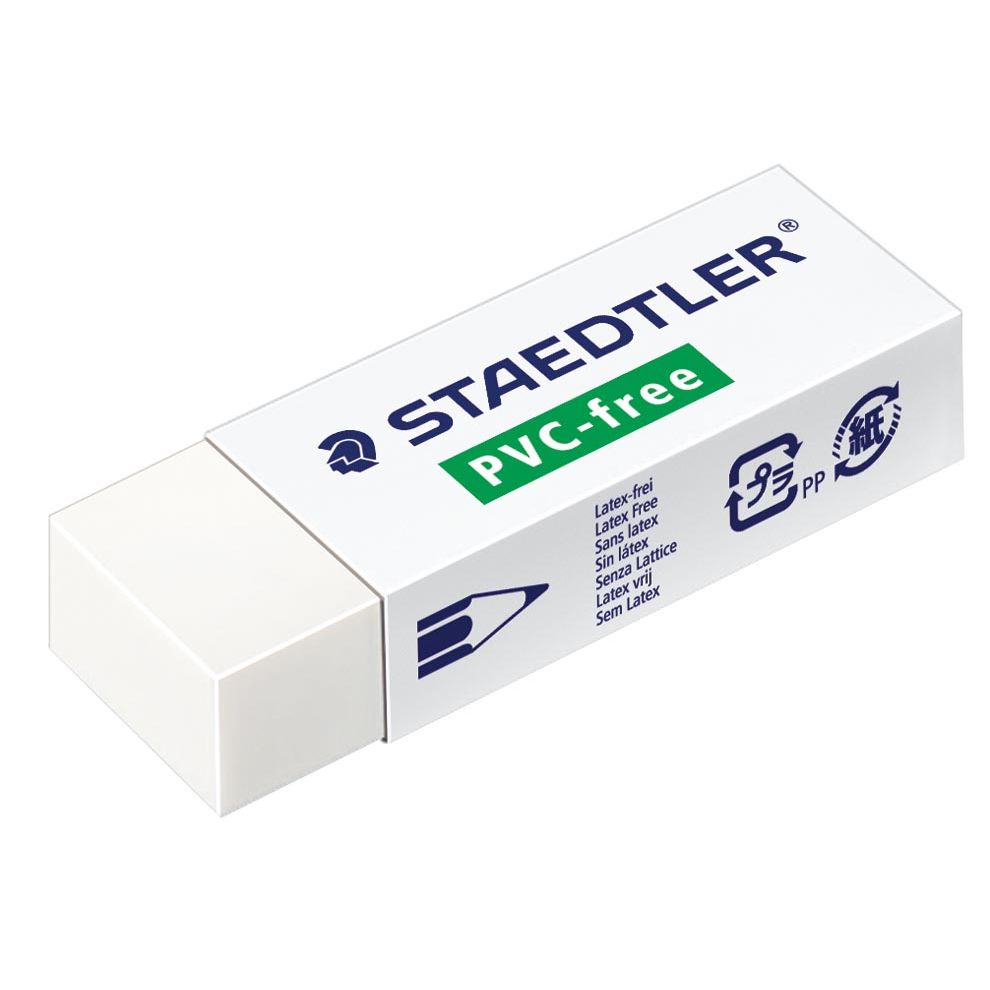 Staedtler - Gomme sans PVC, pi 65 x 23 x 13 mm, blanche