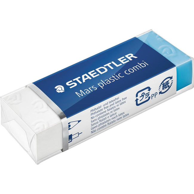 Staedtler - Gomma Staedler Plastic Combi, piedi 65 X 23 X 13 mm