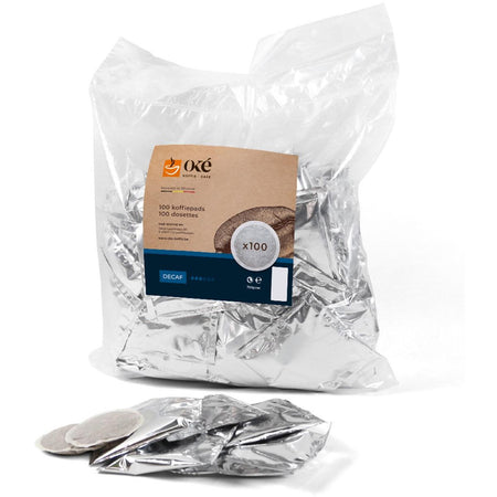 OKE Koffie -  Oké koffiepads, o compatible, Décaf, pak van 100 pads