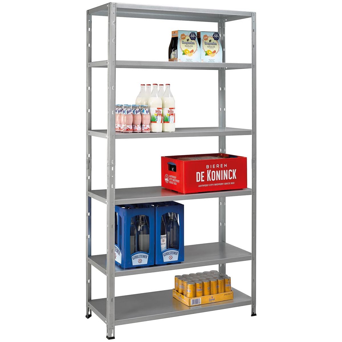 Avasco - Ein Rack -Clicker 100, ft 193 x 100 x 40 cm, 6 Regale, verzinkt