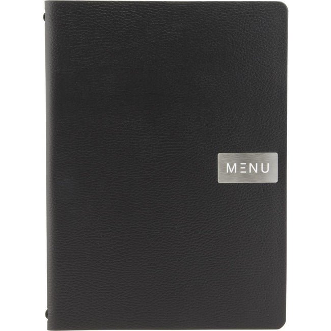 SECURIT - Menu Leather Raw, Ft A4, noir