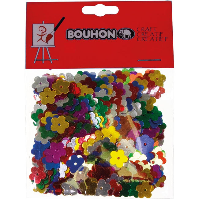 Bouhon - Bouhon confetti bloem, assorti, blister van 15 g