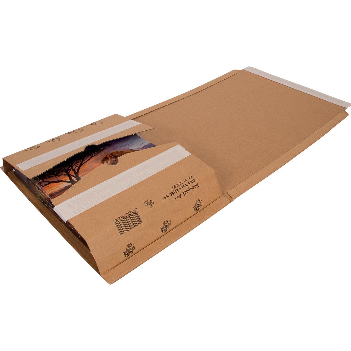 Cleverpack -   wikkelverpakking uit golfkarton, ft 270 x 330 x 20 / 80, pak van 10 stuks