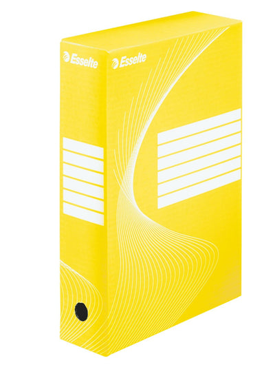 Esselte - Boîte d'archives Boxycolor 80mm 352x250mm jaune | 25 pièces