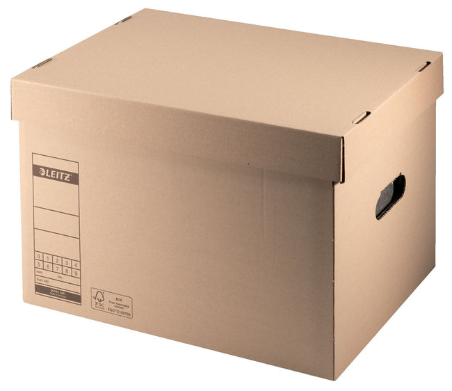 Leitz - Archive and transport box with lid 335x280x440mm natural brown | 10 pieces