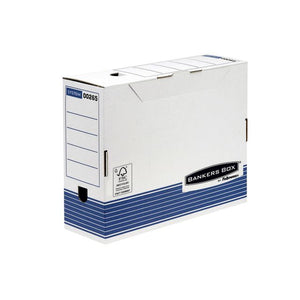 Bankers Box - Caja archivadora System A4 100mm blanco azul