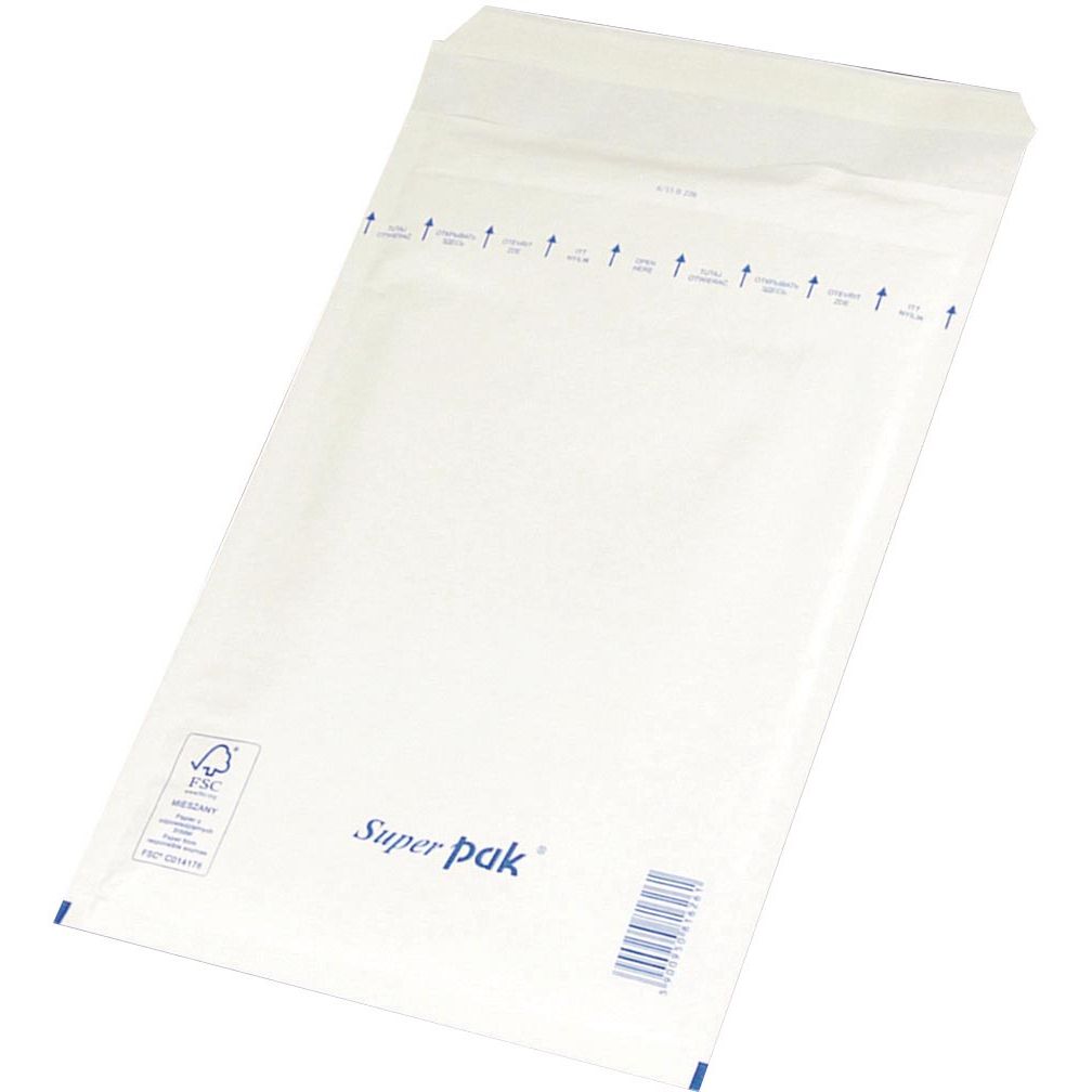 OFFICE products -   luchtkussenenveloppen, met stripsluiting, 150 x 215 mm, wit, pak van 10 stuks