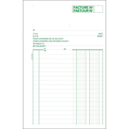 Exacompta - libretto fatture, ft 21 x 13,5 cm, bilingue, dupli (50 x 2 fogli)