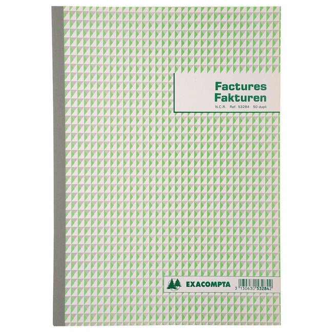 Exacompta - factuurboek, ft 29,7x21 cm, tweetalig, dupli (50 x 2 vel)