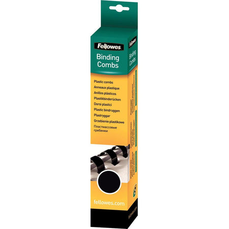 Fellowes - binding combs, pack of 25, 6 mm, black