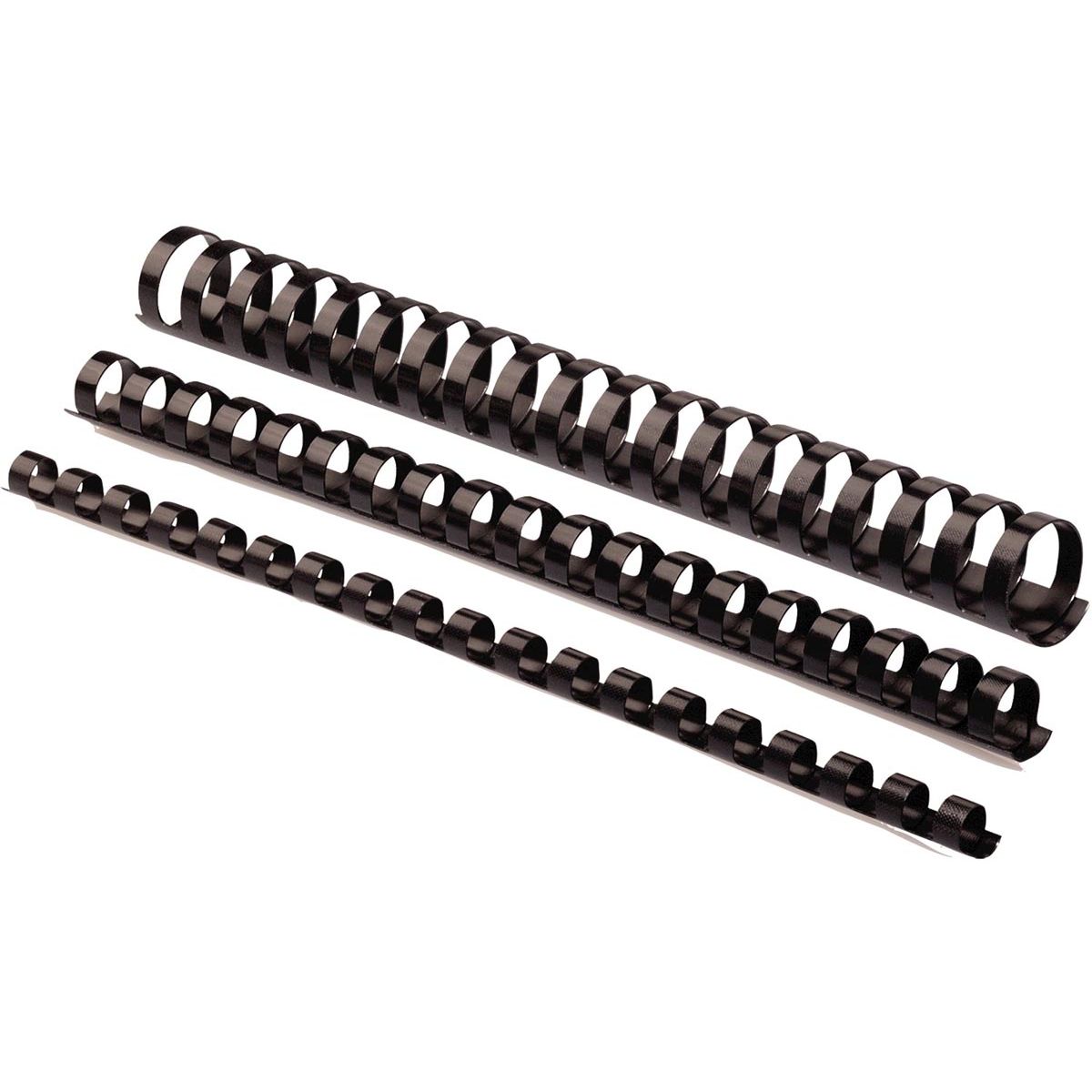 Fellowes - Binding spine 10mm 21rings A4 black 100 pieces