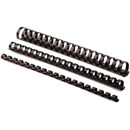 Fellowes - Binding spine 10mm 21rings A4 black 100 pieces