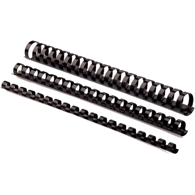 Fellowes - Binding spine 12mm 21rings A4 black 100 pieces