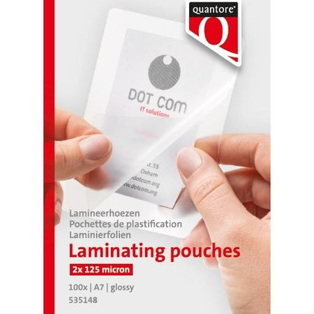 Quantore - Funda para plastificar A7 2x125micras 100 piezas