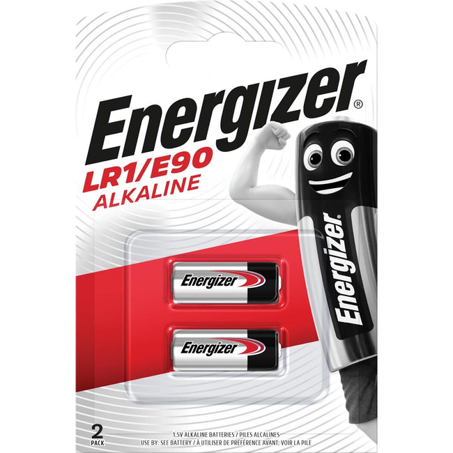 Energizer - pila Alcalina LR1/E90, blister de 2 piezas