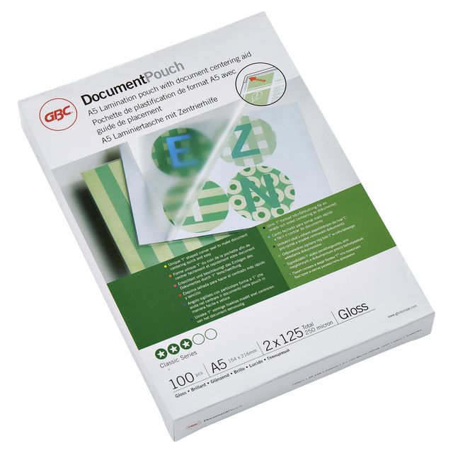 GBC - Laminating pouch a5 2x125micron