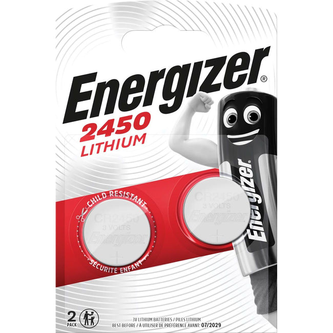 Energizer - pila a bottone CR2450, blister da 2 pezzi