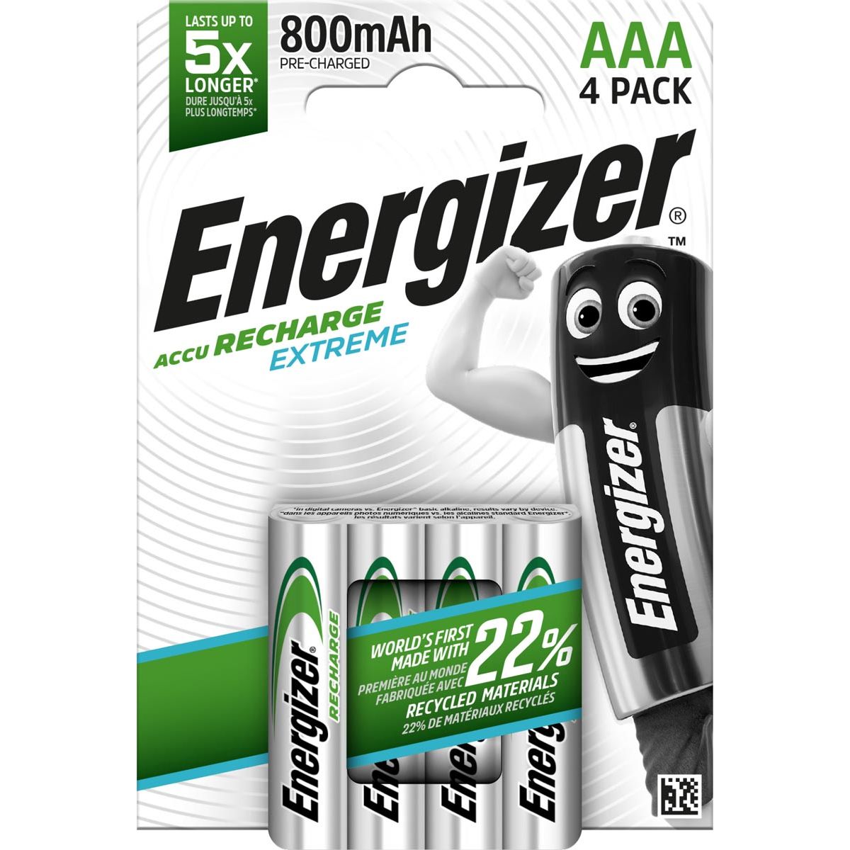 Energizer -  Batterij oplaadbaar 4x AAA 800mAh