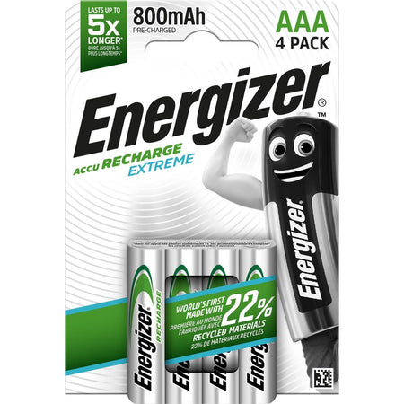 Energizer - Wiederaufladbarer Akku 4xAAA 800mAh