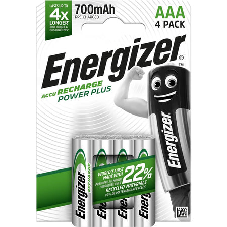 Energizer - Rechargeable batteries Power Plus AAA, blister of 4 pieces