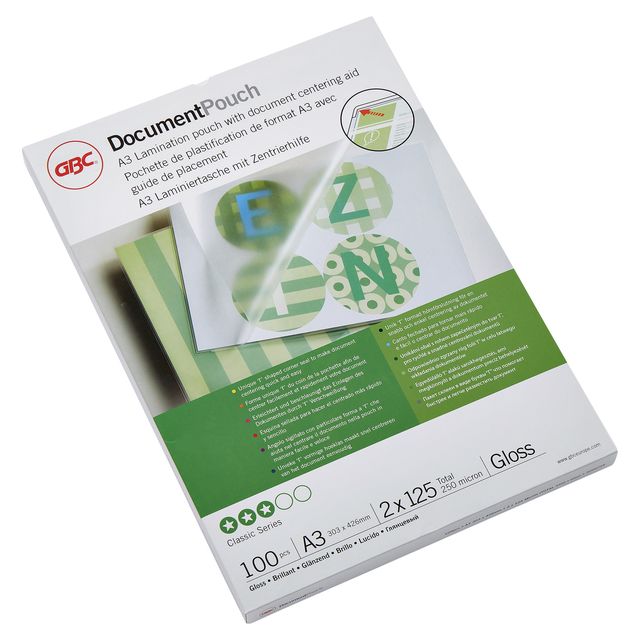 GBC - Busta di plastificazione a3 2x125micron