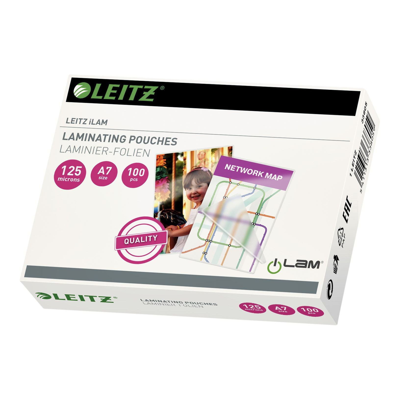 Leitz -  Laminierfolie A7 125 Ám laminatorzak 100 stuk(s)