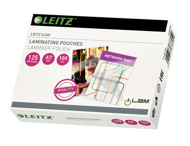 Leitz - Lamineerhoes A7 2x125micron EVA 100 stuks