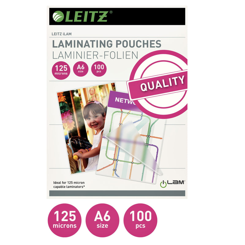Leitz -  EVA A6 2x125mµ laminatorzak 100 stuk(s)