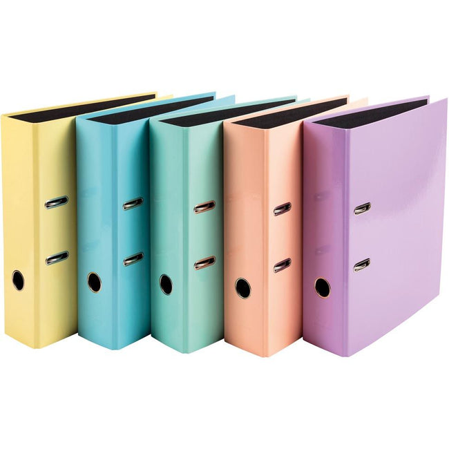 Exacompta -  Aquarel ordner uit karton met gecoat papier, ft A4, rug van 8 cm, in geassorteerde kleuren