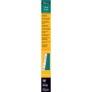 Fellowes - plastic file strips ft A4, pack of 100 pieces