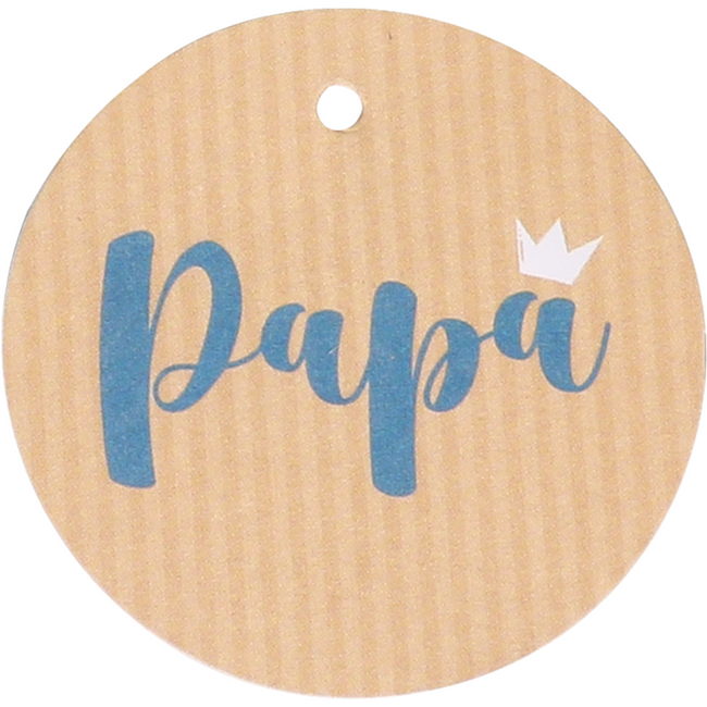 Klika - Label | Kraftpapier Papa | Blau/Kraft | 50 Stück