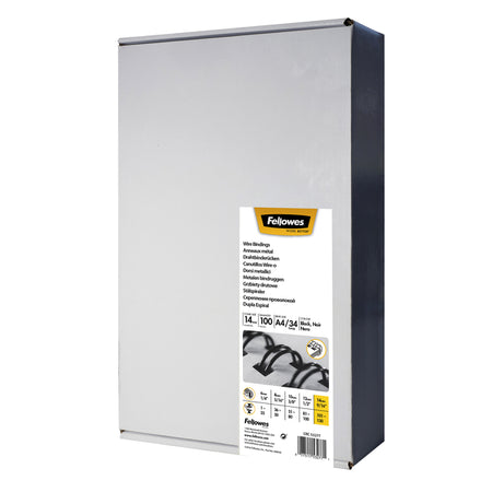 Fellowes -  Draadrug  14mm 34rings a4 zwart