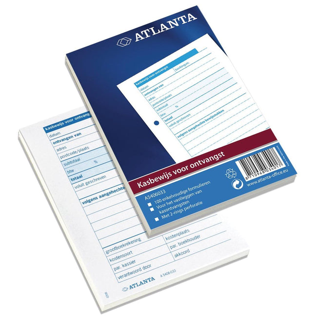 Atlanta by Jalema - Recibo de efectivo Recibo Djois A6 100 hojas