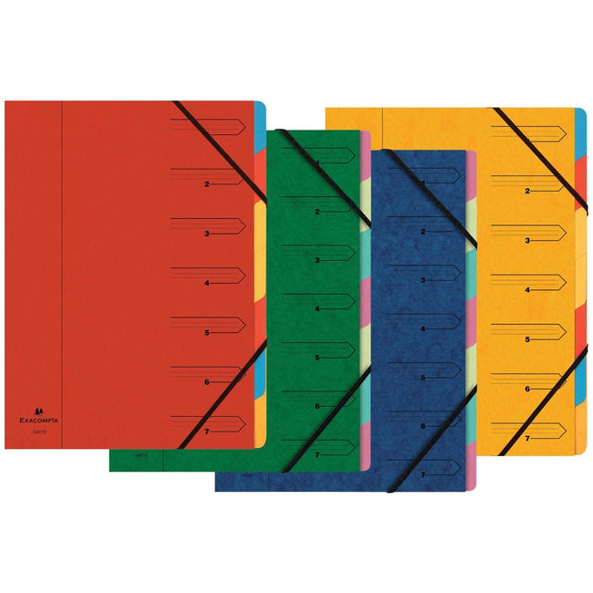 Exacompta - Sorteermap 7-delig, geassorteerde kleuren