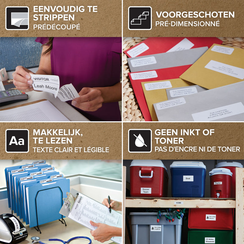 Dymo -  Etiket  labelwriter multifunctioneel 13x25 wit