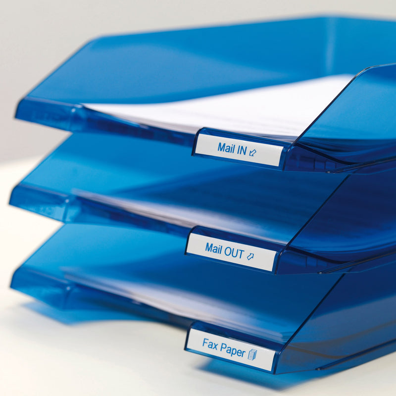 Dymo -  Labele LabelManager D1 polyester 12mm blauw op wit