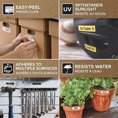 Dymo -  Labele  labelmanager d1 polyester 24mm zw