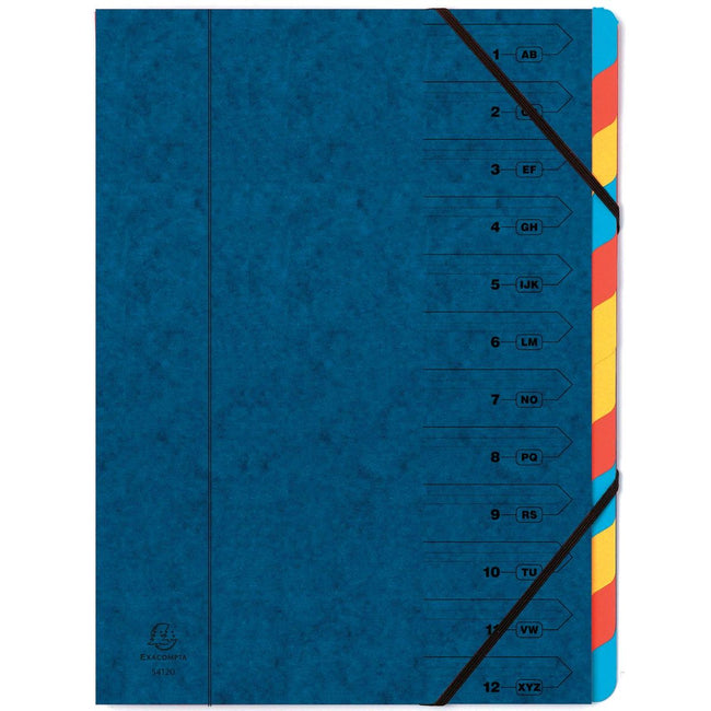 Exacompta -  Sorteermap 12-delig, blauw