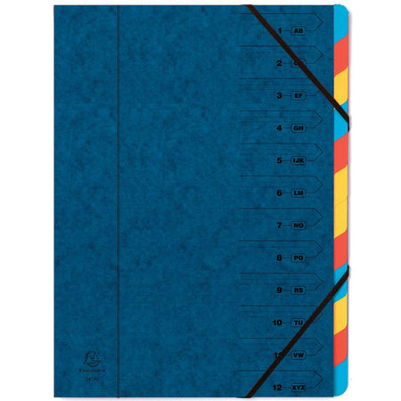 Exacompta - Sorting folder 12 parts, blue