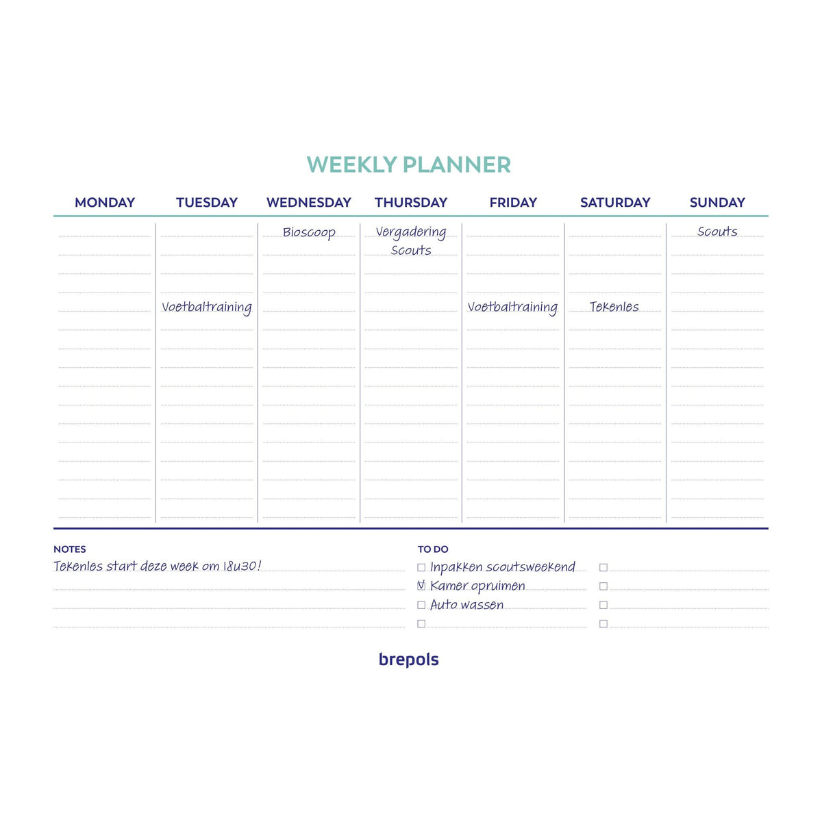 Brepols -  Planner  weekly planner a4 7d/1p