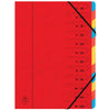 Exacompta - Sortiermappe 12-teilig, rot