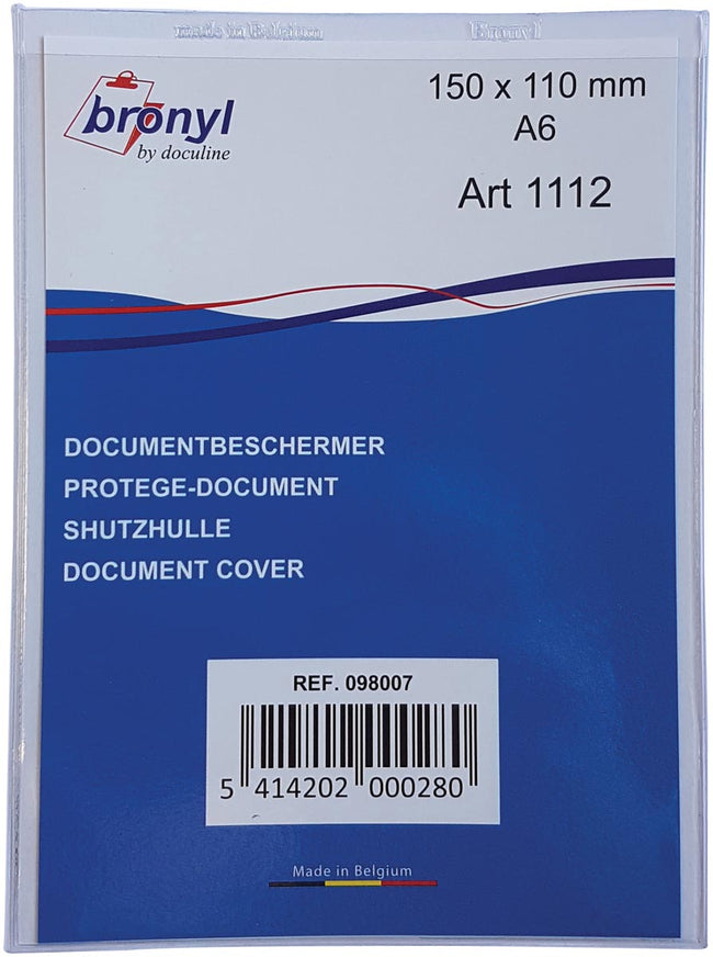Bronyl -   U-mapje uit transparante PVC van 180 micron, ft A6