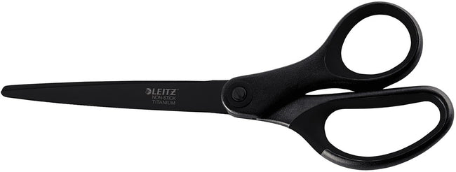 Leitz - schaar, 18 cm, anti-klevend titanium, zwart