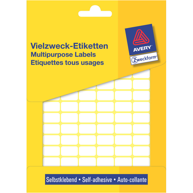 Avery - Etiket | papier | 16x9mm | wit