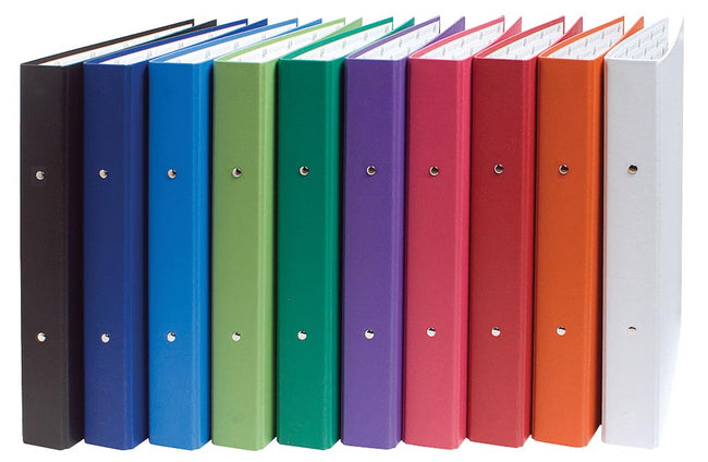 Exacompta - Ring binder assorted colors: white, orange, red, pink, purple, green, light green, blue, dark