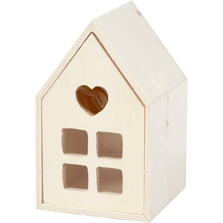 Creativ Company -  Huis met lade  10.8x6.8 cm hout